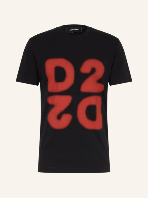 dsquared2 T-Shirt schwarz BRĄZOWY