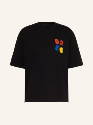 dsquared2 T-Shirt schwarz CZARNY