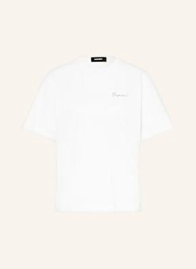 dsquared2 T-Shirt Z Obszyciem Ozdobnymi Kamykami weiss