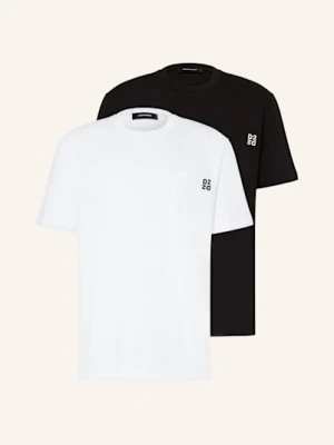 dsquared2 T-Shirty, 2 Szt. weiss