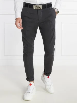 Dsquared2 Wełniane Spodnie Flannel Sexy Chino Pant | Slim Fit