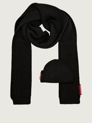 Dsquared2 Wełniany szal + czapka