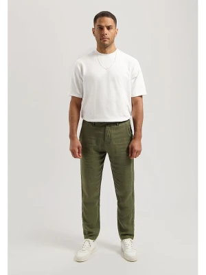 DSTREZZED Lniane spodnie chino w kolorze khaki rozmiar: W29
