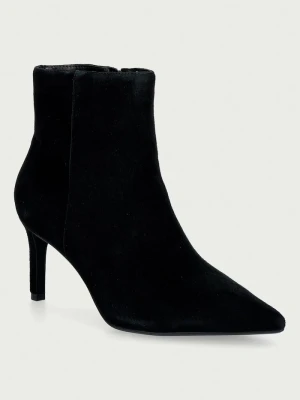 Dune London botki damskie zamszowe Obsessively czarny