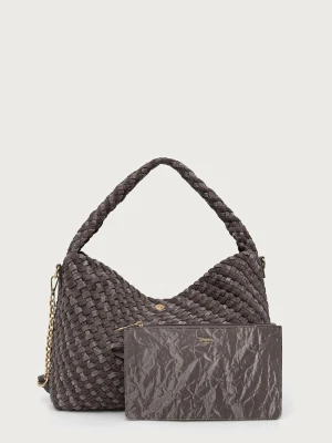 Dune London torebka tote damska pleciona DELIBERATE L szary