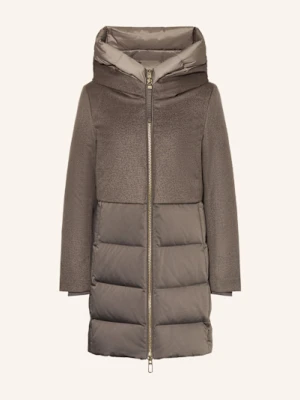 Duno Płaszcz Puchowy Ballon X Z Mieszanki Materiałów Z Odpinanym Kapturem grau