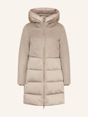 Duno Płaszcz Puchowy Ballon X Z Mieszanki Materiałów Z Odpinanym Kapturem grau