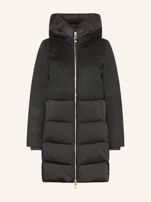 Duno Płaszcz Puchowy Ballon X Z Mieszanki Materiałów Z Odpinanym Kapturem schwarz