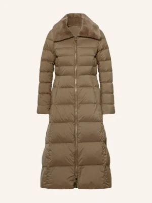 Duno Płaszcz Puchowy Melrose Ze Sztucznym Futrem beige JASNOBRĄZOWY