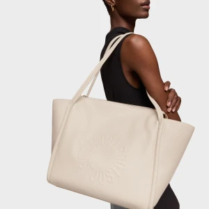 Duża Beżowa Skórzana Torba Tote Tous Miranda - Tous