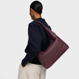 Duża Burgundowa Torebka Na Ramię Tous Puffy Bear - Tous