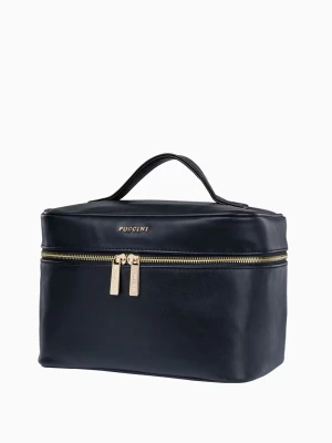 Duża czarna kosmetyczka podróżna Puccini