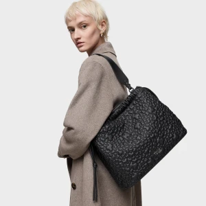 Duża Czarna Torebka Na Ramię Tous Puffy Bear - Tous