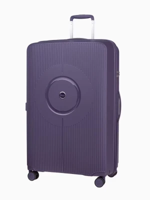 Duża fioletowa walizka z polipropylenu z zamkiem szyfrowym TSA Puccini