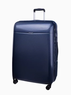 Duża granatowa walizka z policarbonu Puccini