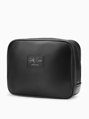 Duża kosmetyczka prostokątna - czarna Puccini