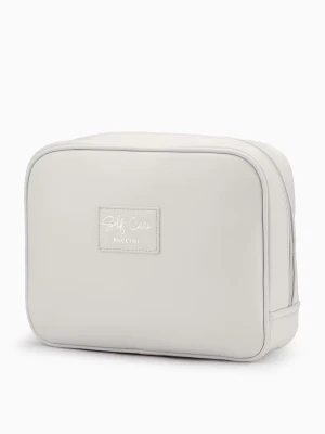 Duża kosmetyczka prostokątna - jasnobeżowa Puccini