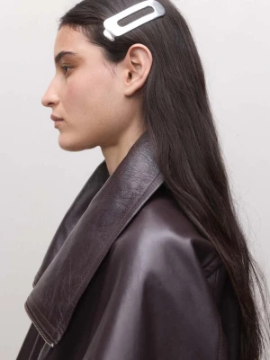 Duża metalowa spinka srebrny - Kobieta - Rozmiar uniwersalny - MANGO