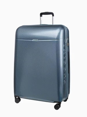 Duża niebieska walizka z policarbonu Puccini