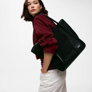 Duża Czarna Torba Z Rączkami Tous Tulip Mesh - Tous