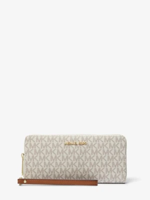 Duża podróżna torebka na nadgarstek Jet Set z logo Michael Kors