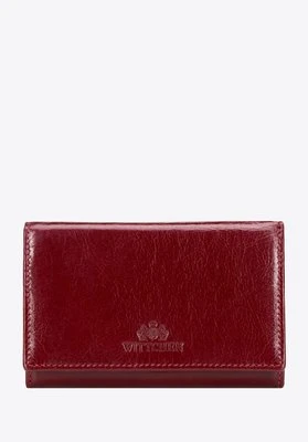 Duża portmonetka damska ze skóry naturalnej pozioma czerwona Wittchen
