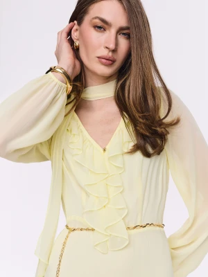 Duża pozłacana bransoleta o nieregularnym kształcie TARANKO