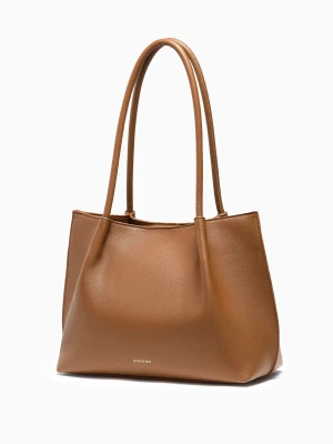 Duża shopperka z kosmetyczką brązowa Puccini