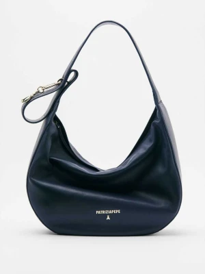 Duża skórzana torba New Moon z paskiem na ramię PATRIZIA PEPE