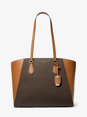 Duża skórzana torba tote Taryn z charakterystycznym logo Michael Kors