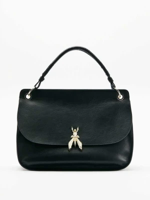 Duża skórzana torebka na ramię Soft Essential Fly PATRIZIA PEPE