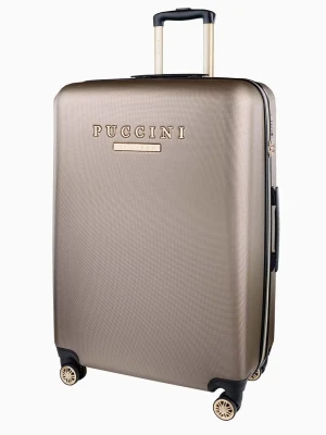 Duża szampańska walizka z eleganckim napisem Puccini