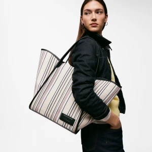 Duża Szarobrązowo-Wielokolorowa Torba Z Rączkami Tous Tulip - Tous