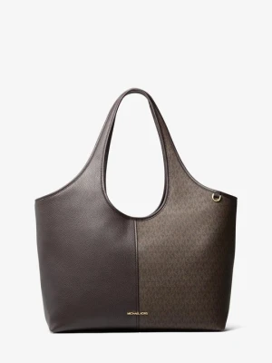 Duża teksturowana torba tote Henly z charakterystycznym logo Michael Kors CZEKOLADOWY (Brązowy)
