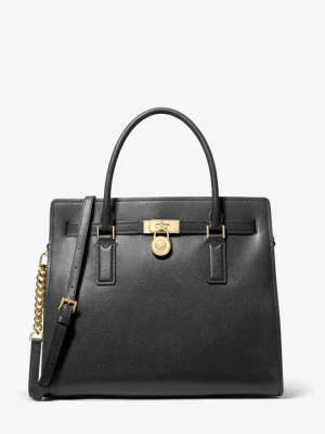 Duża torba Hamilton Moderne ze skóry Michael Kors CZARNY (Czarny)