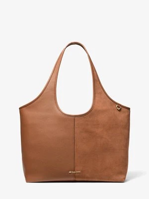 Duża torba Henly ze skóry i zamszu Michael Kors BRĄZOWY (Brązowy)