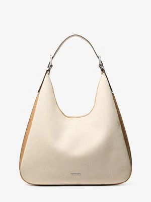 Duża torba hobo na ramię Nolita z dwukolorowego płótna MICHAEL Michael Kors