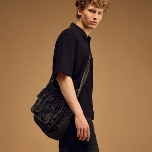 Duża torba jeansowa multipocket czarna House