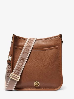 Duża torba kurierska Luisa ze skóry groszkowej MICHAEL Michael Kors