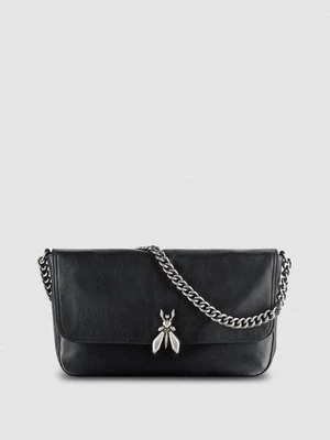 Duża torba na ramię "ESSENTIAL" Fly ze skóry z łańcuchem PATRIZIA PEPE