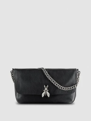 Duża torba na ramię "ESSENTIAL" Fly ze skóry z łańcuchem PATRIZIA PEPE