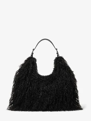 Duża torba na ramię Nolita z syntetycznej wełny strzyżonej MICHAEL Michael Kors