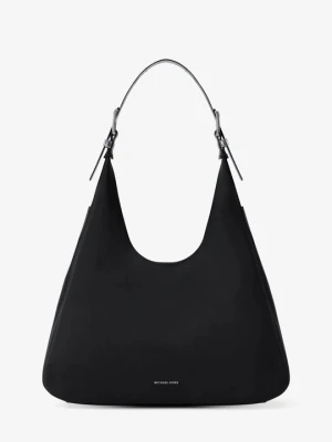 Duża torba na ramię Nolita ze skóry nubukowej Michael Kors CZARNY (Czarny)