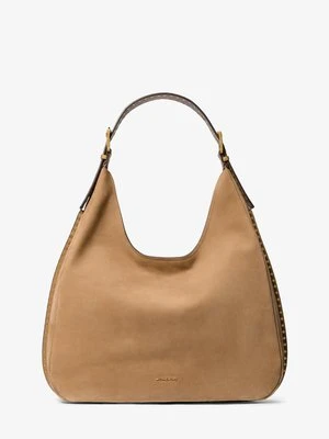 Duża torba na ramię Nolita ze skóry nubukowej MICHAEL Michael Kors