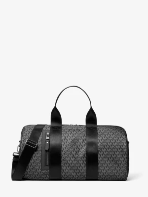Duża torba podróżna Brooklyn z nadrukiem w charakterystyczne logo Michael Kors CZARNY (Czarny)