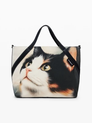 Duża torba shopper z kotem Desigual