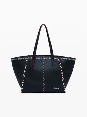 Duża torba shopper z przeszyciami Desigual
