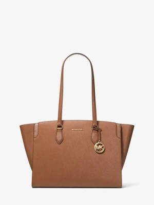 Duża torba tote Becca ze skóry saffiano Michael Kors BRĄZOWY (Brązowy)