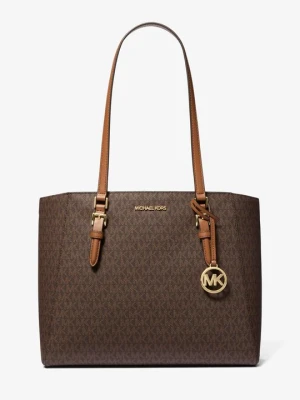 Duża torba tote Charlotte 3 w 1 z charakterystycznym logo Michael Kors BRĄZOWY (Brązowy)