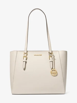 Duża torba tote Charlotte 3 w 1 ze skóry saffiano Michael Kors JASNOKREMOWY (Naturalny)